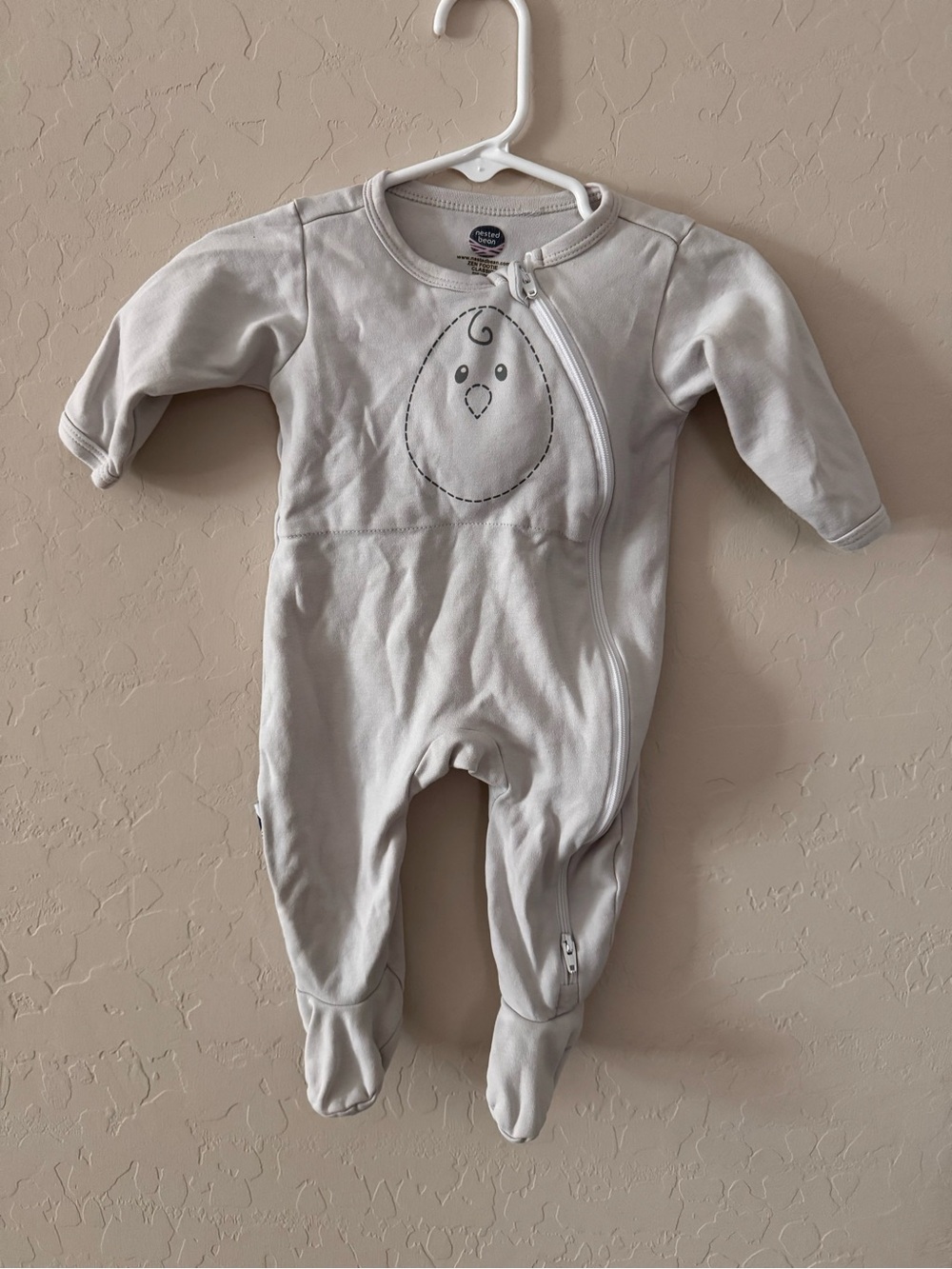 Nested Bean Cream Footed Sleep One-Piece